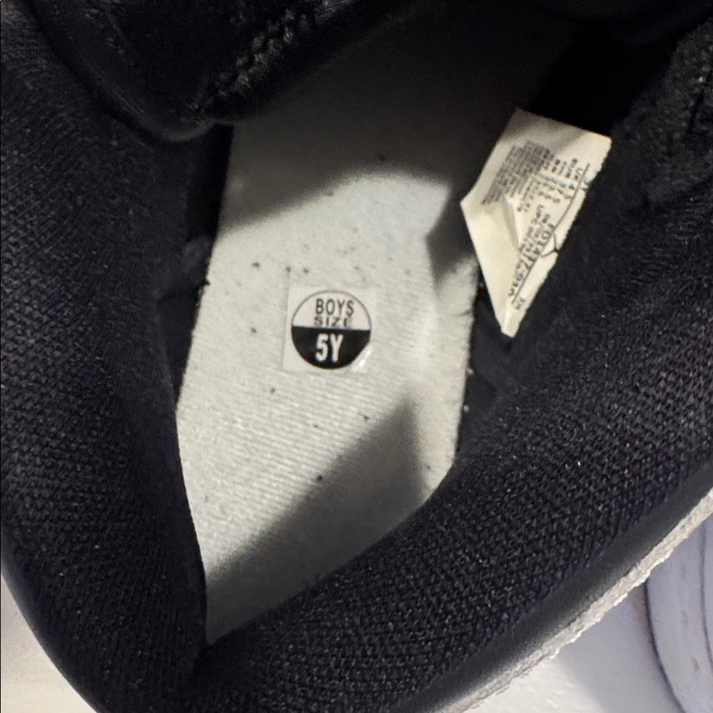 Nike Kids Black and White High-Top Air Jordan Sneakers - Picture 6 of 9